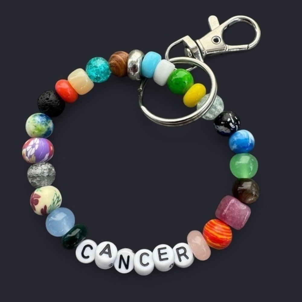 Cancer Zodiac Keychain Bracelet